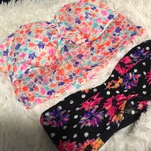 Victoria's Secret PINK lace bandeau bralettes
